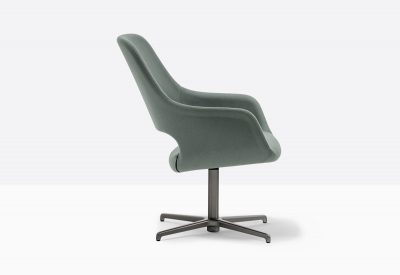 Кресло мягкое вращающееся PEDRALI Babila Comfort сталь, алюминий, ткань Фото 5