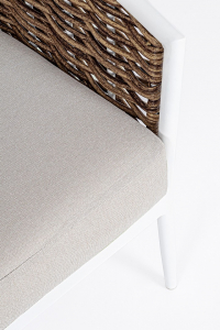 Комплект плетеной мебели Garden Relax Maribela алюминий, искусственный ротанг, ткань белый, бежевый Фото 10