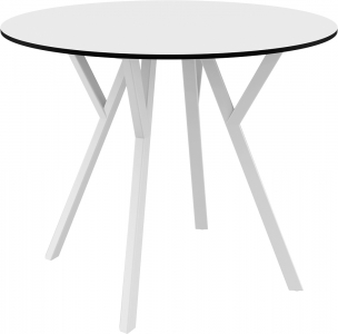 Стол пластиковый Siesta Contract Max Table Ø90 пластик, HPL белый Фото 1