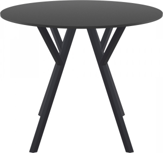 Стол пластиковый Siesta Contract Max Table Ø90 пластик, HPL черный Фото 5