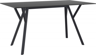 Стол пластиковый Siesta Contract Max Table 140 пластик, HPL черный Фото 1