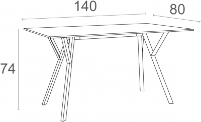 Стол пластиковый Siesta Contract Max Table 140 пластик, HPL черный Фото 2