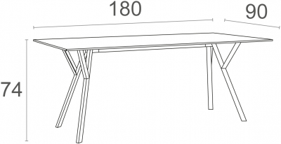 Стол пластиковый Siesta Contract Max Table 180 пластик, HPL белый Фото 2