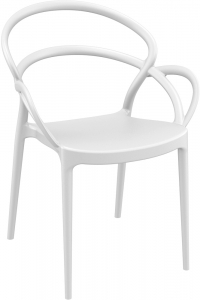 Кресло пластиковое Siesta Contract Mila стеклопластик белый Фото 1