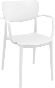 Кресло пластиковое Siesta Contract Lisa стеклопластик белый Фото 1