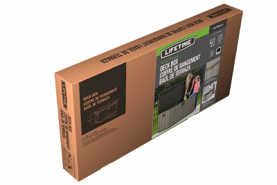 Сундук пластиковый Lifetime WoodLook полиэтилен HDPE серо-коричневый Фото 21