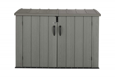Шкаф для садового инвентаря Lifetime WoodLook полиэтилен HDPE серо-коричневый Фото 17