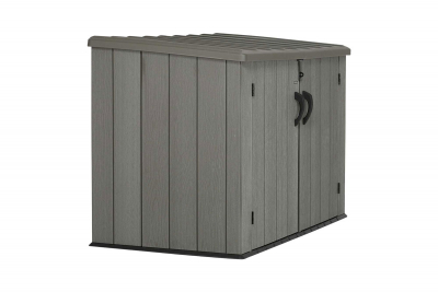 Шкаф для садового инвентаря Lifetime WoodLook полиэтилен HDPE серо-коричневый Фото 19