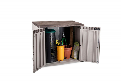 Шкаф для садового инвентаря Toomax Wood Style полипропилен серый, серо-коричневый Фото 16