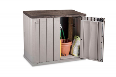 Шкаф для садового инвентаря Toomax Wood Style полипропилен серый, серо-коричневый Фото 17