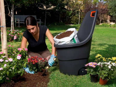Тележка садовая Gardeck Garden Trolley пластик черный, красный Фото 7