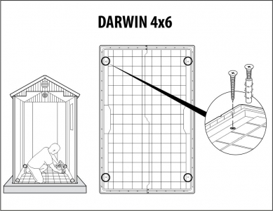 Сарай пластиковый Keter Darwin 4х6 полипропилен коричневый Фото 4