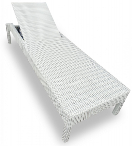 Шезлонг-лежак плетеный Tagliamento GS925 алюминий, искусственный ротанг белый Фото 4