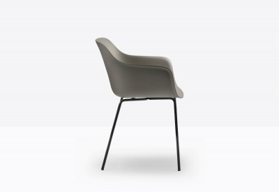 Кресло пластиковое PEDRALI Babila XL RG сталь, переработанный полипропилен серый Фото 7