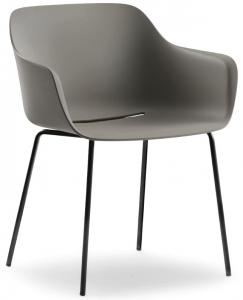 Кресло пластиковое PEDRALI Babila XL RG сталь, переработанный полипропилен серый Фото 13