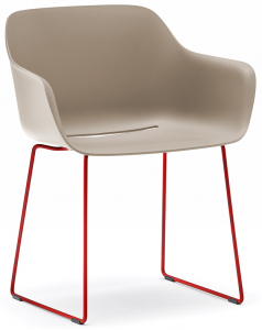 Кресло пластиковое на полозьях PEDRALI Babila XL сталь, стеклопластик Фото 1