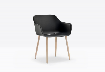 Кресло пластиковое PEDRALI Babila XL сталь, ясень, стеклопластик Фото 4