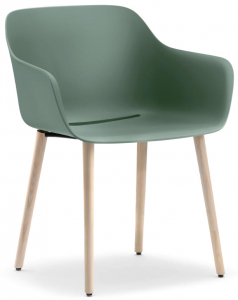 Кресло пластиковое PEDRALI Babila XL сталь, ясень, стеклопластик Фото 1