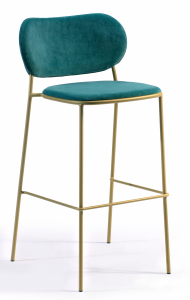 Стул барный с обивкой Gaber Nuta Light Stool 77 металл, ткань Фото 1