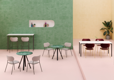Стул барный с обивкой Gaber Nuta Light Stool 77 металл, ткань Фото 18