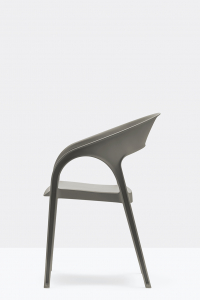 Кресло пластиковое PEDRALI Gossip RG переработанный полипропилен серый Фото 4