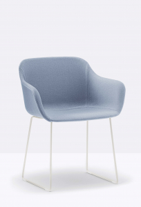 Кресло на полозьях с обивкой PEDRALI Babila XL сталь, полипропилен, ткань, пенополиуретан Фото 14