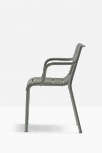 Кресло пластиковое PEDRALI Souvenir RG переработанный полипропилен серый Фото 6