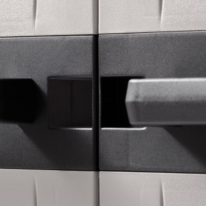 Шкаф пластиковый двухдверный Toomax Bios Mega Utility пластик серый, черный Фото 9