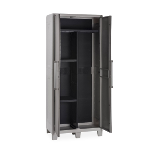 Шкаф пластиковый двухдверный Toomax Urban XL Utility пластик серый, темно-серый Фото 4
