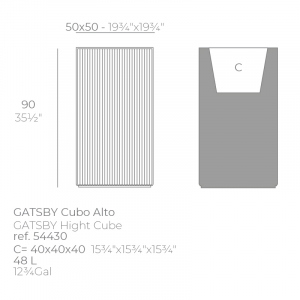 Кашпо пластиковое Vondom Gatsby Prisma Basic полиэтилен Фото 2