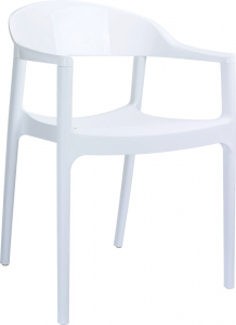 Кресло пластиковое Siesta Contract Carmen стеклопластик, поликарбонат белый Фото 1