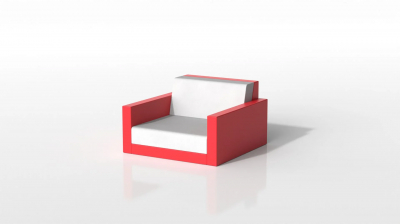 Лаунж-кресло пластиковое Vondom Pixel Basic полиэтилен, ткань Фото 13