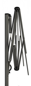 Зонт профессиональный 2.9х2.9 м Scolaro Astro Carbon алюминий, акрил черный Фото 10