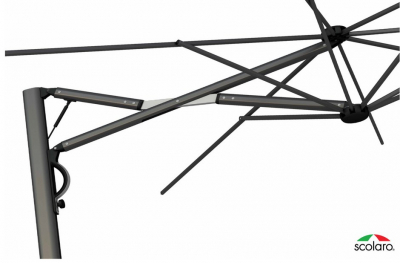 Зонт профессиональный 2.9х2.9 м Scolaro Astro Carbon алюминий, акрил черный Фото 11