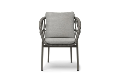 Кресло плетеное с подушкой SNOC Gemma алюминий, роуп, ткань Фото 3