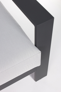 Комплект металлической лаунж мебели Garden Relax Baltic алюминий, ткань антрацит, светло-серый Фото 11