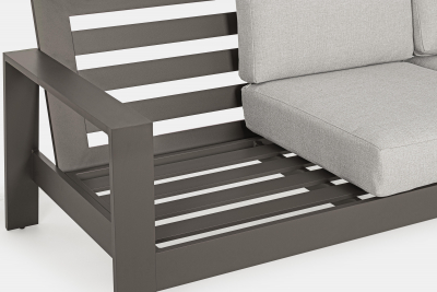 Комплект металлической лаунж мебели Garden Relax Baltic алюминий, ткань серый, светло-серый Фото 9