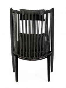 Лаунж-стул плетеный с подушками Garden Relax Aloha алюминий, роуп, ткань черный, темно-серый Фото 5