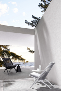 Лаунж-стул плетеный с подушками Garden Relax Aloha алюминий, роуп, полиэстер черный, темно-серый Фото 9