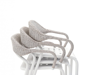 Кресло плетеное Varaschin Noss алюминий, роуп Фото 5