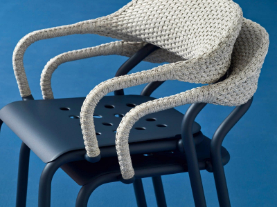 Кресло плетеное Varaschin Noss алюминий, роуп Фото 12