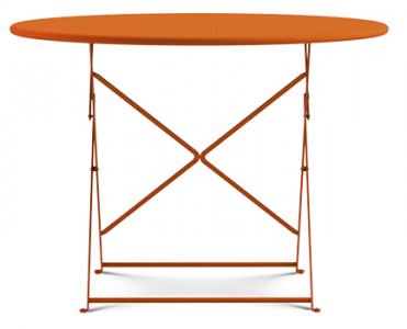 Стол металлический складной Ethimo Flower сталь оранжевый Фото 1