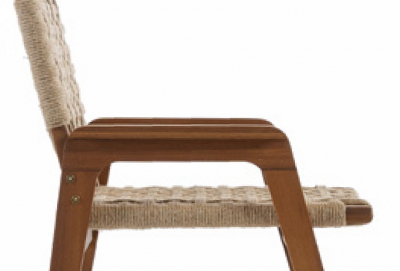 Кресло деревянное плетеное WArt Dublin ироко, роуп Фото 3
