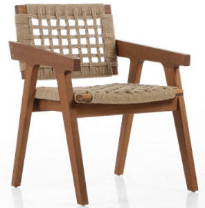 Кресло деревянное плетеное WArt Marino ироко, роуп Фото 2