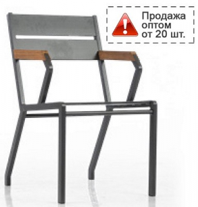 Кресло металлическое WArt Selen алюминий, ироко Фото 1