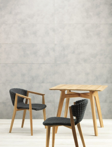 Кресло деревянное плетеное Ethimo Knit тик, роуп тик, серый Фото 17