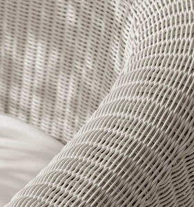Кресло плетеное с подушкой Ethimo Phorma акрил, искусственный ротанг белый, слоновая кость Фото 6