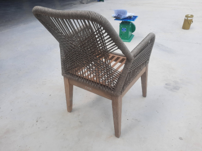 Кресло деревянное плетеное Tagliamento Belle акация, алюминий, роуп, полиэстер натуральный Фото 10