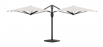 Зонт профессиональный двухкупольный 2.9х6 м Scolaro Galaxia Dual V Carbon алюминий, акрил антрацит, слоновая кость Фото 8