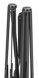 Зонт профессиональный двухкупольный 2.9х6 м Scolaro Galaxia Dual V Carbon алюминий, акрил антрацит, слоновая кость Фото 6